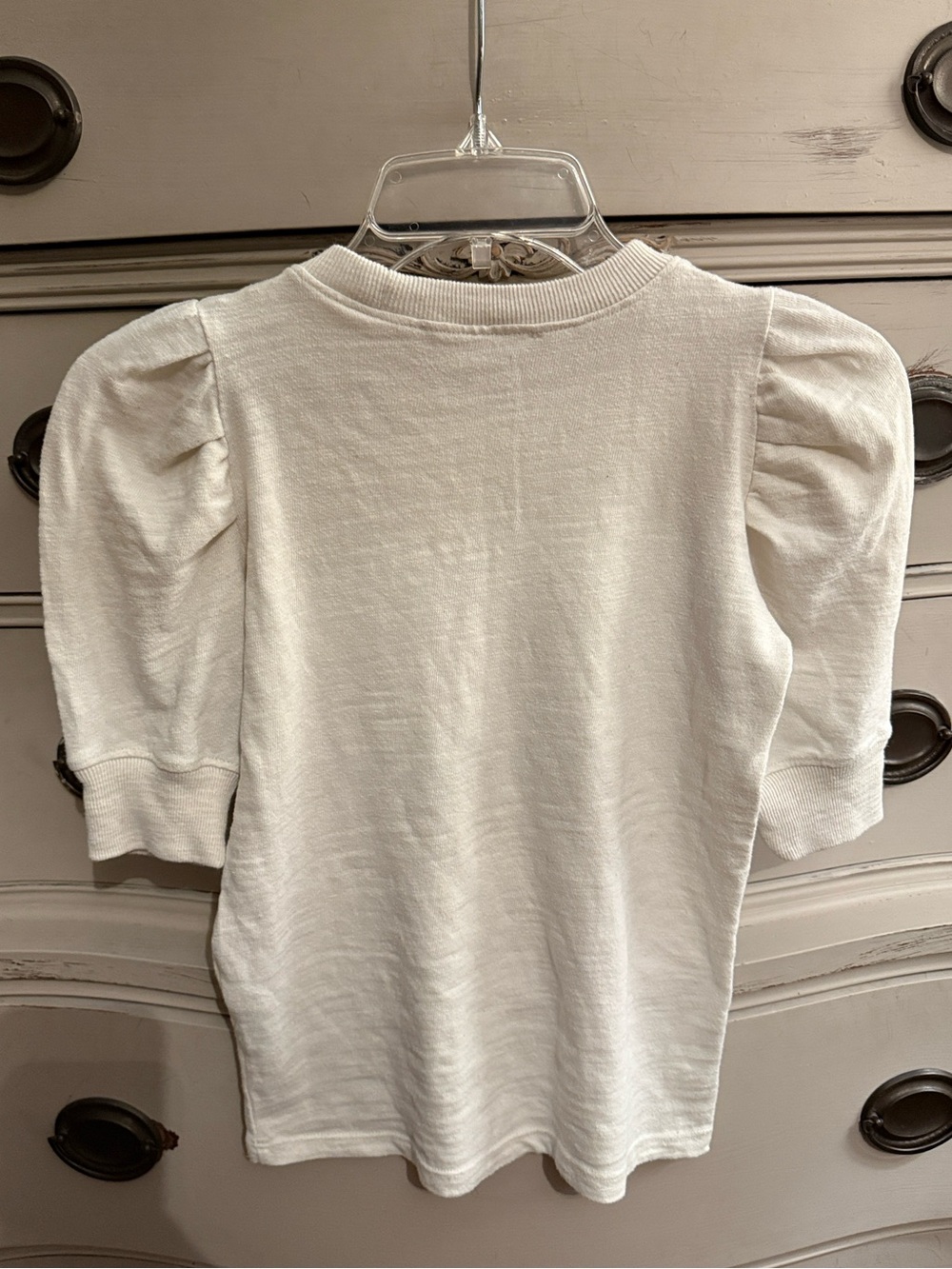 FRAME Puff Sleeve Cotton Sweatshirt/Tee Shirt XS - Picture 8 of 10
